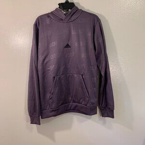 Adidas Mens Shadow Violet Hoodie Size S Regular Fit 100% Polyester